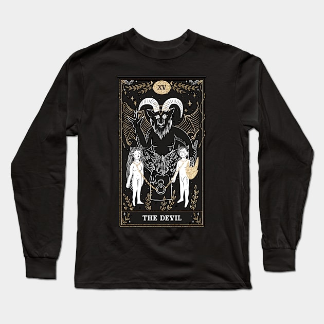 the devil tarot Long Sleeve T-Shirt by AS-Designs2023